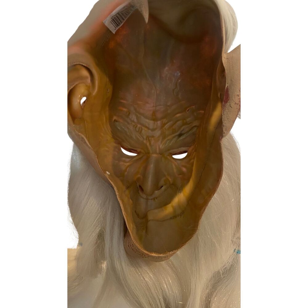 Vintage 2003 Paper Magic Group Old Man Halloween Mask – Wizard / Biker Style - Picture 7 of 8